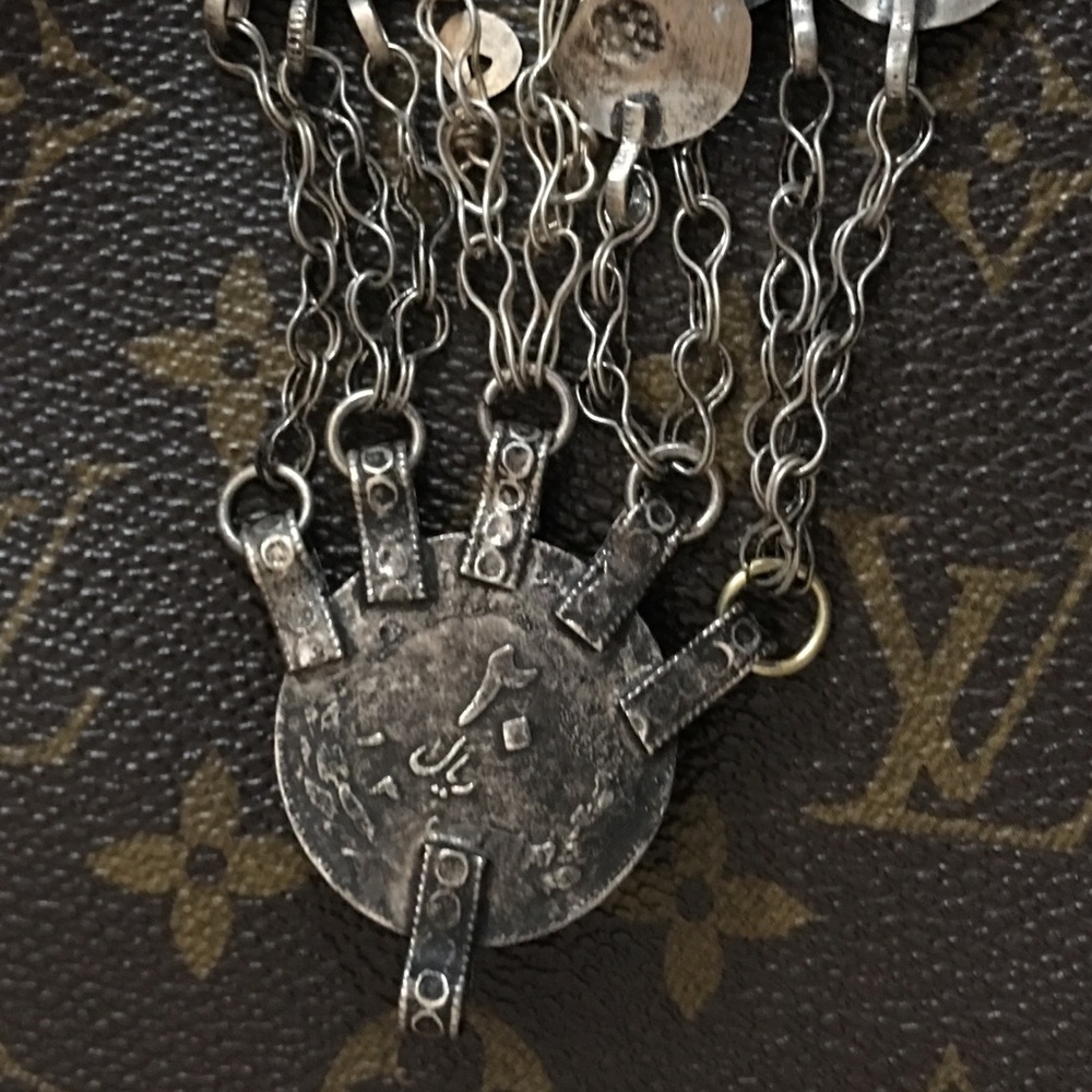 Silver pendant with ruby